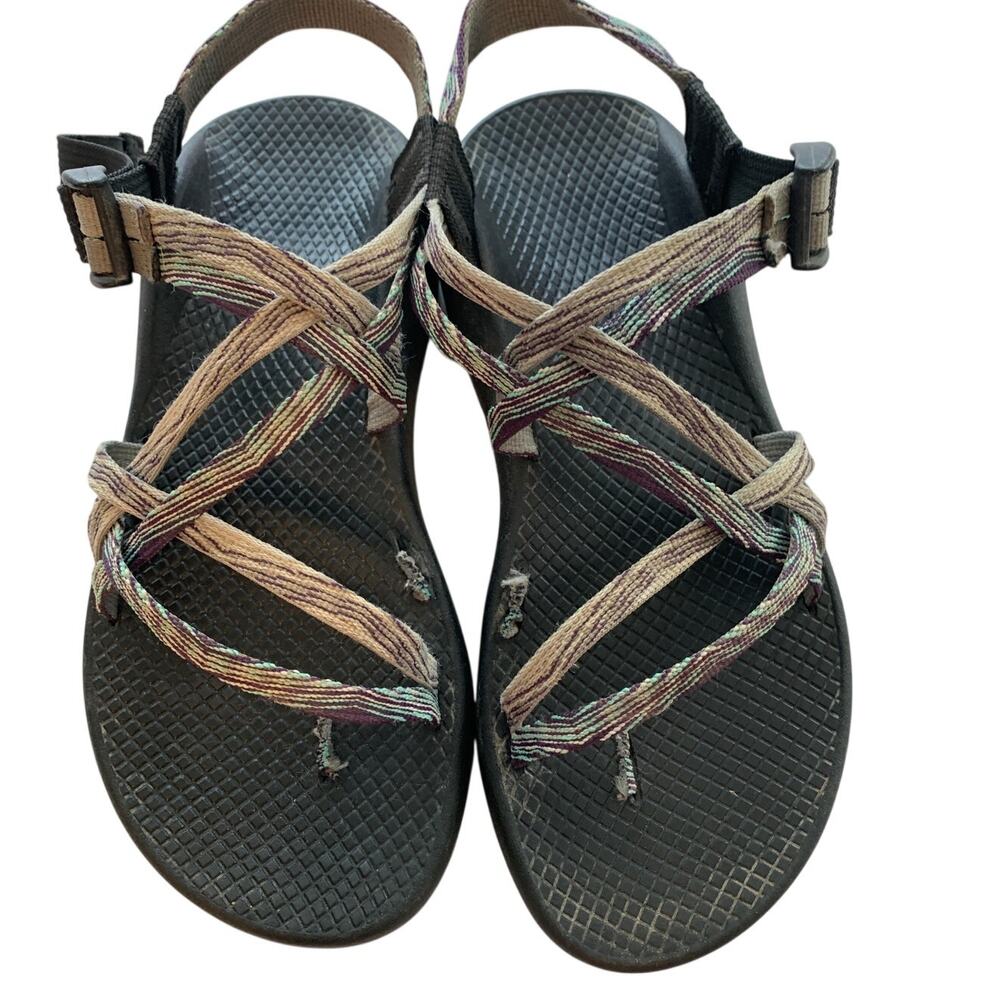 CHACO ZX2 CLASSIC WOMEN'S SANDALS WOVEN VIBRAM SIZE 8.5 **NOTE TOE LOOP REMOVED